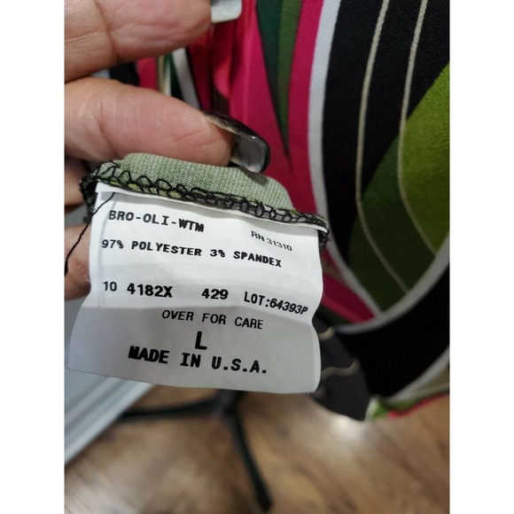 BCX Women's Multicolor Polyester Scoop Neck Sleeveless Knee Length Dress Size L - Picture 10 of 11